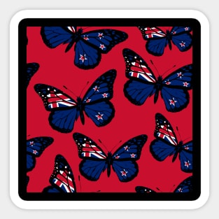 Vintage New Zealand Butterfly Moth Stand with New Zealand |  Waitangi Day National Celebration Sticker